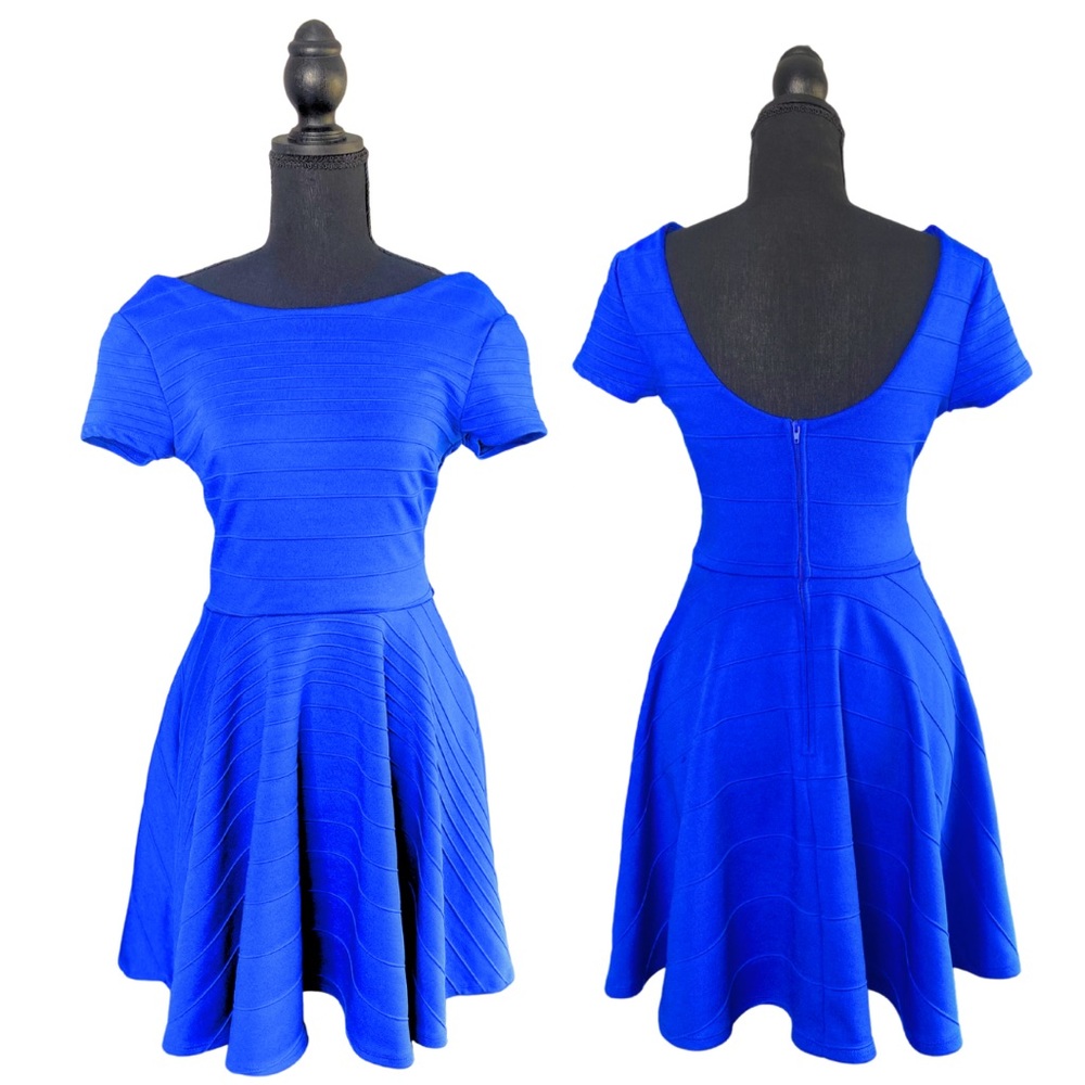 CITY STUDIO Royal Blue Midi Dress Jr